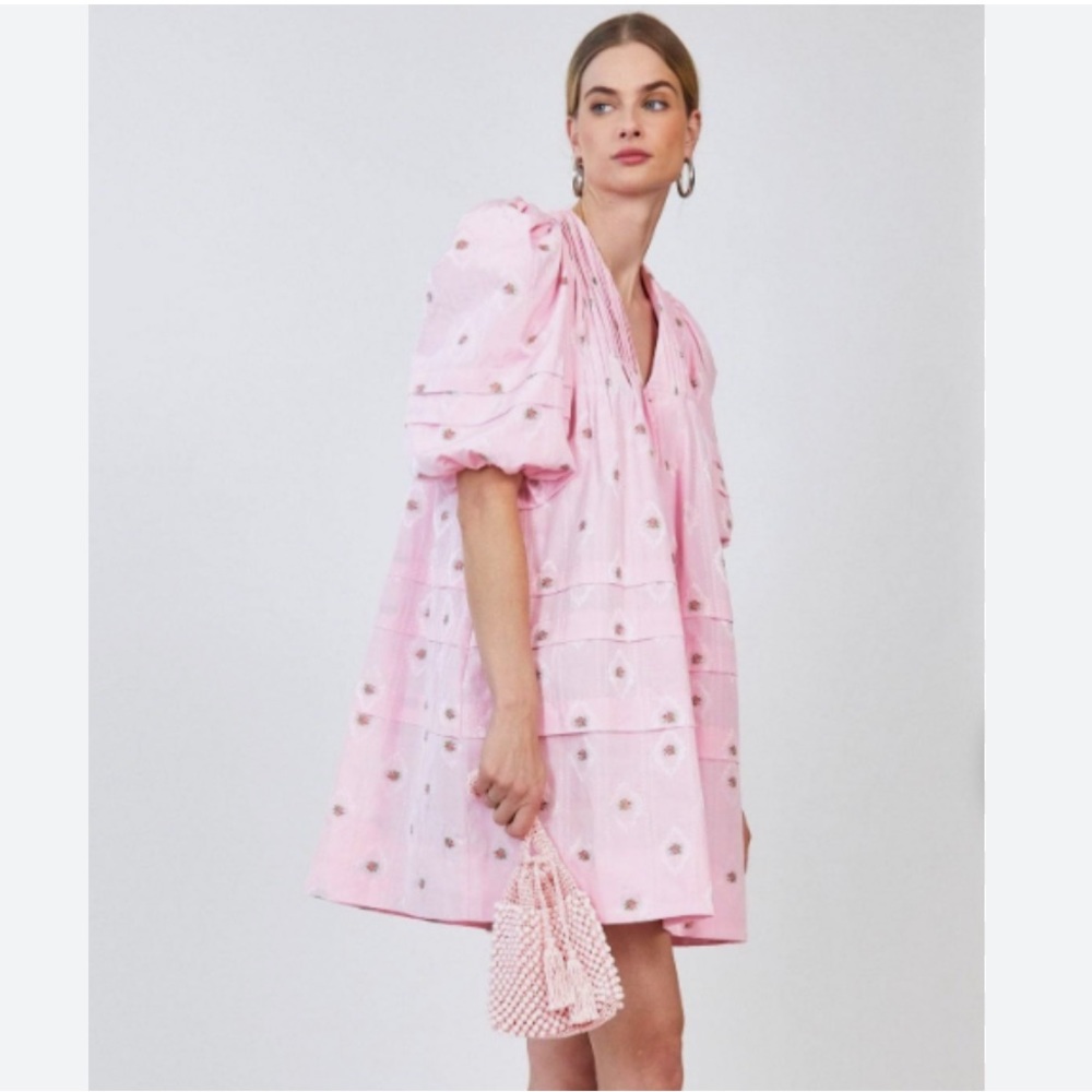 NWOT Hunter Bell Jenkins Dress in Pink Blossom Size Large - Picture 3 of 14